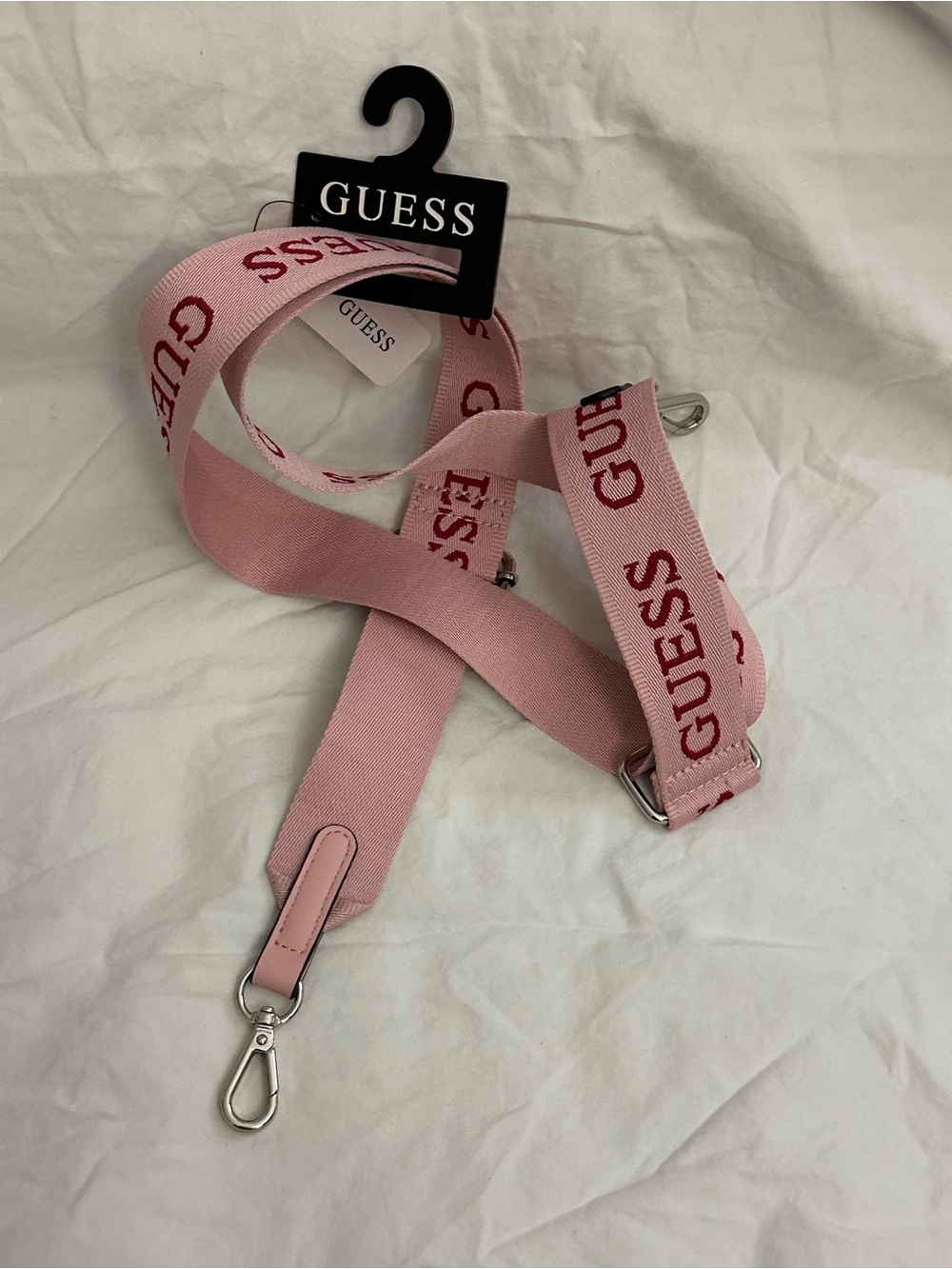 GUESS Pink Logo Bag Strap – New with Tags